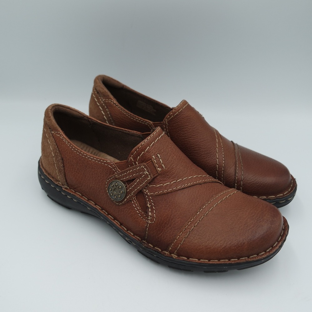 Earth Origins Elsie Womens Brown Leather Suede Slip On Loafers Shoes 7M - Picture 9 of 10